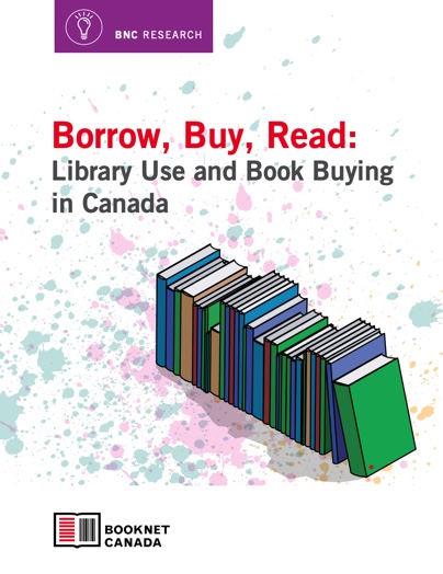 Cover of Borrow, Buy, Read: Library Use and Book Buying in Canada. A publication by BookNet Canada