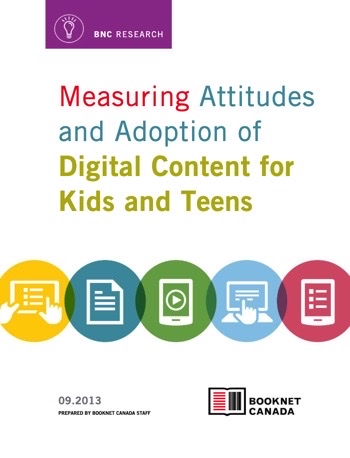 Cover of Measuring Attitudes and Adoption of Digital Content for Kids and Teens. A publication by BookNet Canada